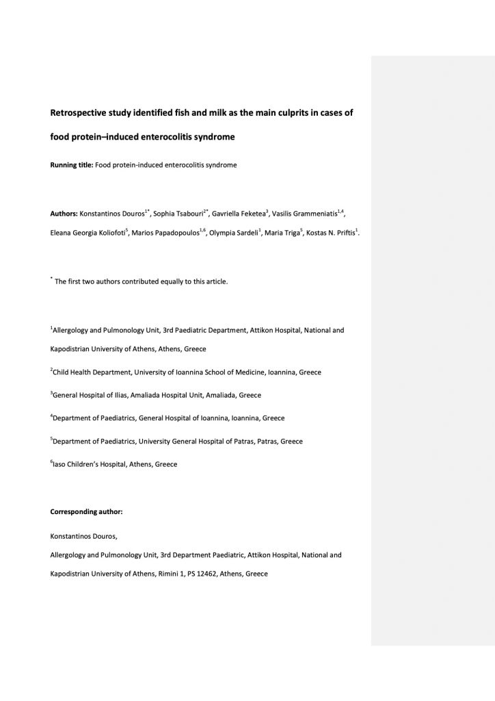 Douros K. FPIES Acta 2019