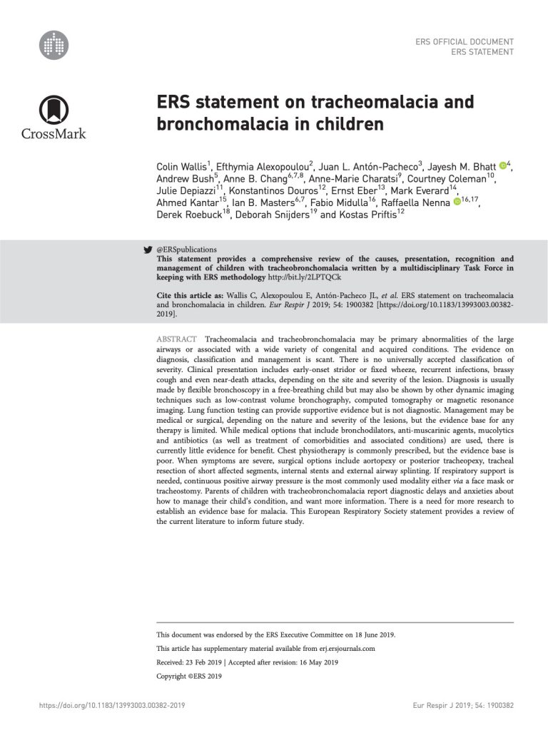 Wallic C et al. ERJ 2019